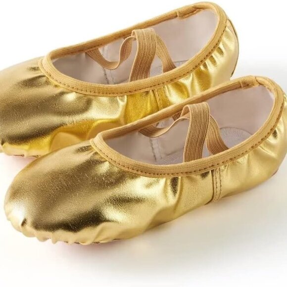 PU Leather Ballet Shoes Women Split-Sole Dance Flats for Beginners - Picture 5 of 6